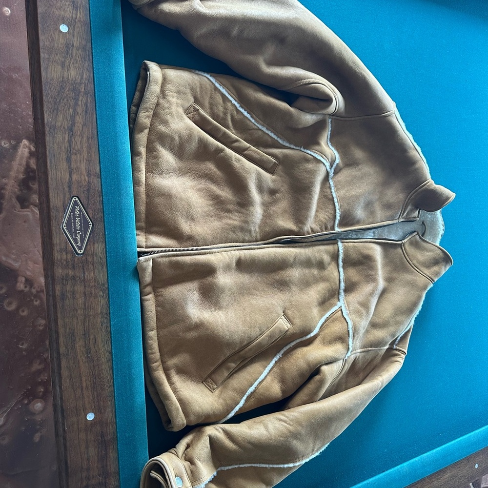 The Territory Ahead Brown Shearling Jacket